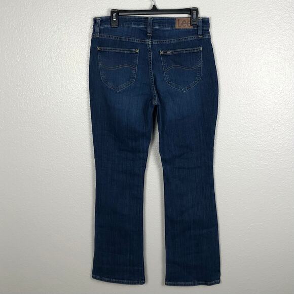 Vintage Lee Women's Bootcut Leg Mid-Rise Blue Jeans Denim Size 10 Short 5-Pocket - Picture 3 of 7